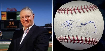 RARE Skip Caray (died 2008) PSA/DNA 1995 WS Signed Baseball Braves Broadcaster - Image 1 of 4