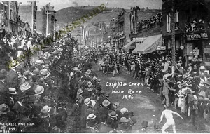 Hose Race 1896 Cripple Creek CO © 1899 Reprint - Picture 1 of 1