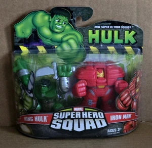 Marvel Super Hero Squad - KING HULK & IRON MAN - Hasbro 2007 - New & Sealed - Picture 1 of 3