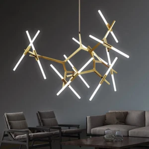 20-Light DIY Chandelier Ceiling Light Gold Finish Fixture Sputnik Pendant Lamps - Picture 1 of 15