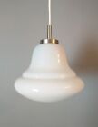 Alte Holmegaard Lampe Pendellampe Leuchte Glas weiß danish Design Dänemark 70er