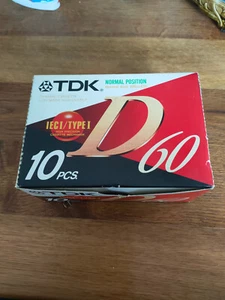 10 Cassette Audio Vierge TDK D60 - K7 Collector Neuf - Photo 1/5