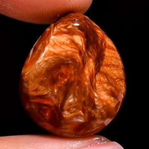 13.00 Cts 100% Natural Amazing Wood Opal Pear Shape 20X17X5 MM Cabochon Gemstone - Picture 1 of 4