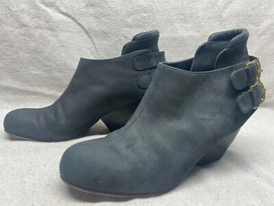 Botines Rachel Comey Cuero Negro Barbaro Tacón Madera Talla 8 $414 Foto 1 de 4