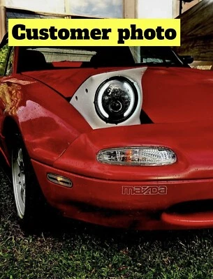 Mazda Miata MX-5 NA Front Bumper Mazda Outline Decal 7” Sticker Weatherproof - Image 1 of 4