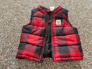 Healthtex Boys Plaid Little Explorer Puffer Vest 6-9M - Picture 1 of 3