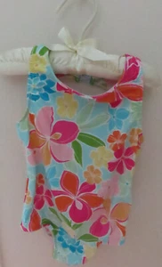 Boutique BANANA CABANA Girls' Size 6 Pink And Blue Floral One Piece Swimsuit USA - Picture 1 of 4