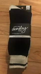 Men's Densley & Co Thermal Boot Length Socks 2 Pack Black White Gray 7-12 NEW - Picture 1 of 2