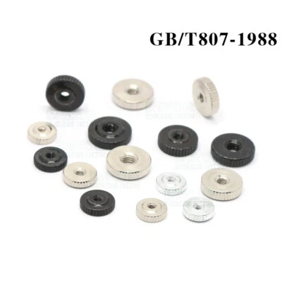 M1.6 M2 M3 M4 M5 M6 Rändelmutter Flach DIN 467 Flache Mutter NEU Rändelmutter - Bild 1 von 3