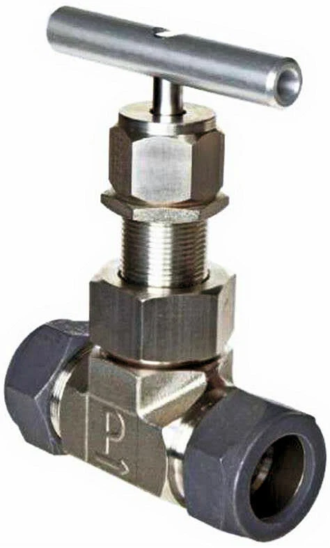 1/2" Tube 316ss Regulating Needle Valve (6000 Psi) Parker CPI 8Z(A)-U12LR-G-SS  - Image 1 of 1