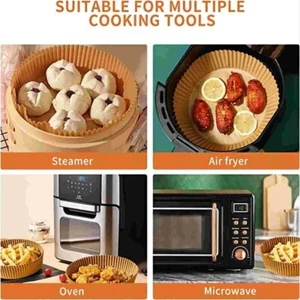 50PCS Air Fryer Disposable Paper Mat Baking Paper Mat Oil-proof non-stick - Picture 1 of 7