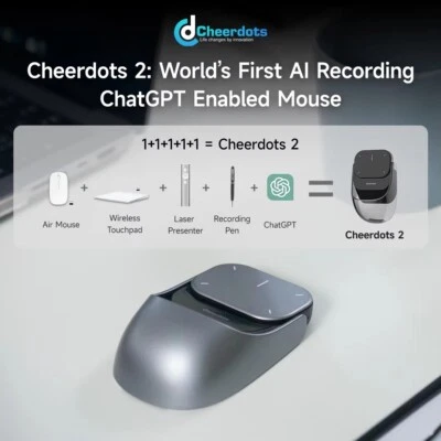 Cheerdots2 Bluetooth Detachable AI Air Mouse Wireless Split AI-Recording Mouse - Image 1 of 4