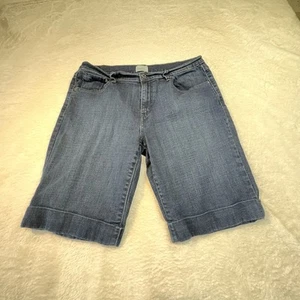 Levi’s pantaloncino donna 12 blu 515 bermuda denim jeans elasticizzato vita alta spiaggia - Foto 1 di 12