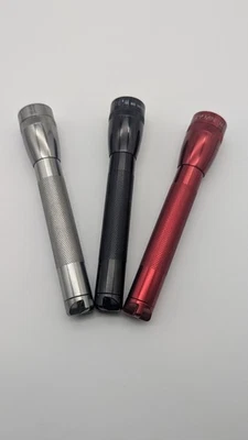 3 Linternas XENON AA Mini Mag-Lite COLOR -SIN PILAS- CON BOMBILLAS EXTRA BUENAS - Imagen 1 de 4