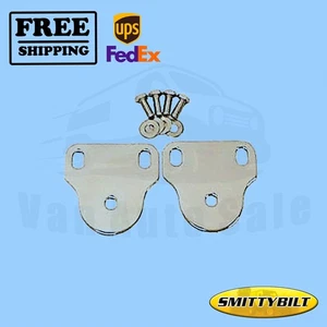 Windshield Bracket Silver Stainless Smittybilt for Jeep CJ 1976-1995 - Picture 1 of 3