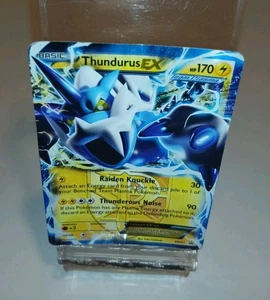 Thundurus EX Team Plasma BW81 Damaged Black & White Holo Promo Pokemon TCG - Picture 1 of 6