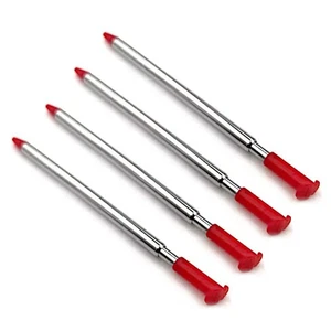 for Nintendo NEW 3DS - 4x Red Metal Retractable Extendable Stylus Pens | FPC - Picture 1 of 4