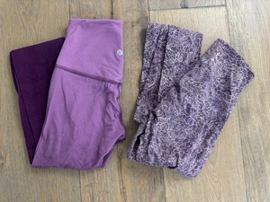 2 Lululemon Wunder Train High Rise Leggings, lila ombre & geblümt, Größe 2, XXS - Bild 1 von 8