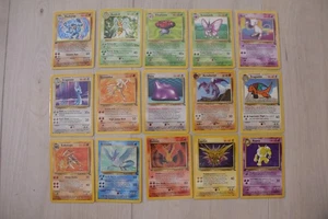 Lotto Carte Pokémon 1999 Set Base Non Holo Zapdos Moltress Hypno 1° ditto mew - Foto 1 di 16