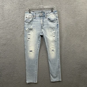 American Eagle Jeans Mens 31x30 Blue Denim Slim Fit Light Wash Airflex 360 Adult - Picture 1 of 11