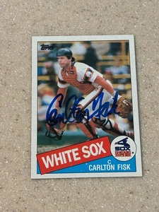 1985 Topps #770 Carlton Fisk signed card - Picture 1 of 1