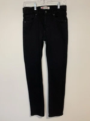 Jeans ajustados Levi's 510 negros jóvenes niños talla 16 regular W28 L30 cintura ajustable Foto 1 de 4