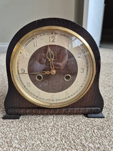 VINTAGE SMITHS ENFIELD WOODEN MANTLE CLOCK - Picture 1 of 5