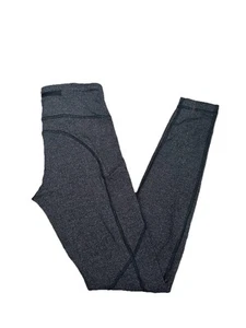 Lululemon Gray/BlackLong Leggings With Contrast Black Stitching Size: 4 - Picture 1 of 5