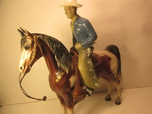 VINTAGE HARTLAND/BREYER BLAUES HEMD COWBOY & PINTO PFERD, KOMPLETT, 900 SERIE - Bild 1 von 20