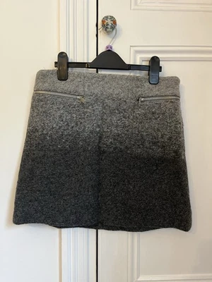 Mint Velvet ombré grey wool blend short skirt zip back size 8 - Image 1 of 4