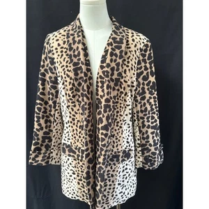 Women’s Apt.9 Cheetah Print Blazer Sz L - Picture 1 of 4