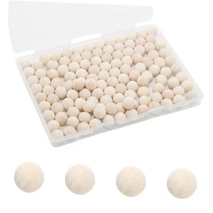 120 Pcs Wooden Round Ball 1/2" (12mm) Unfinished Wood Balls for Crafts, Wood - Picture 1 of 6