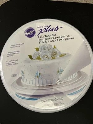Wilton Trim 'n Turn Plus Cake Turntable Non Slip Base 307-303 Cake Decor NIP NEW - Image 1 of 4