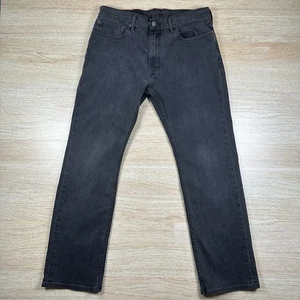 Levis 559 Jeans Mens 36x34 Black Wash Cotton Slim Stretch Relaxed Denim - Picture 1 of 8