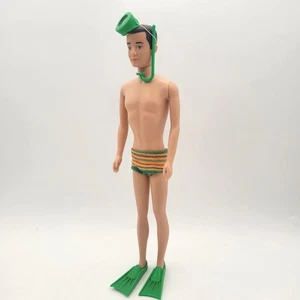 Barbie Ken Alan #1406 "SCUBA GEAR" Traje de baño y equipo de snorkel de colección 1964 mate - Imagen 1 de 10