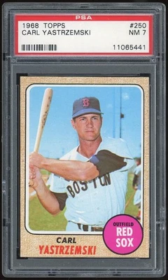 1968 Topps #250 Carl Yastrzemski PSA 7 *5441 - Image 1 of 2