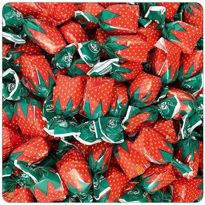 Strawberry Hard Candy Individually Wrapped by Cambie, 4 lbs of Halloween Bulk - Image 1 of 4