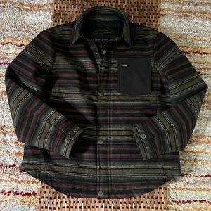 Pendleton Aztec Striped Wool Full Zip Jacket Black Green Red Men's Large L - Picture 1 of 3