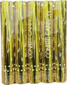 5 Packs Confetti Cannons Gold, 12 Inch Confetti Cannons Party Poppers, Gold Conf - Picture 1 of 12
