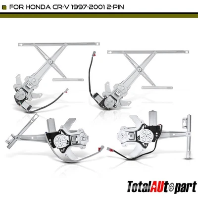 4x Regulador de ventana eléctrica con motor para Honda CR-V 1997-2001 2,0 L delantero y trasero Foto 1 de 4