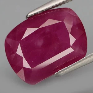 Gema Preciosa Natural GRANDE Rojo Purpúreo SIN CALENTAR Rubí Winza, Tanzania 8,37 quilates - Imagen 1 de 4