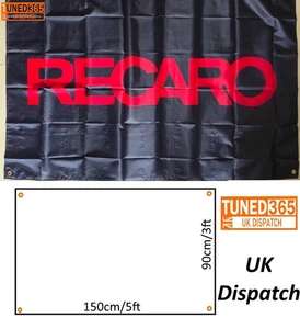 Recaro Seats Flag Banner 3x5ft 90x150cm Garage Japan JDM VXR GTI GTR Bucket UK - Picture 1 of 3
