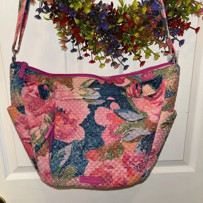 Cartera de mujer Vera Bradley Signature de algodón Hadley On The Go, Superbloom Foto 1 de 4