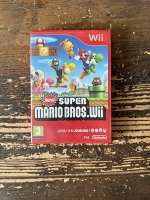 New Super Mario Bros. Wii (Nintendo Wii, 2009) PAL Cover US Disc - Image 1 of 3
