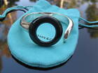 Tiffany & Co Silver Peretti Black Jade Sevillana Bangle Bracelet Small Wrist