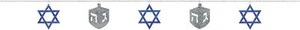 Hanukkah Celebration of Lights Holiday Party Decoration Sequin Ring Garland - Picture 1 of 1