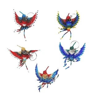 Hand Beaded Hummingbird Keyrings in Various Colors. Pick Yours. - Picture 1 of 6
