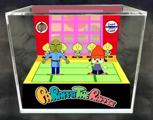 Parappa el Rapero - Cubo 3D Diorama Hecho a Mano - Videojuegos - Shadowbox - Imagen 1 de 1