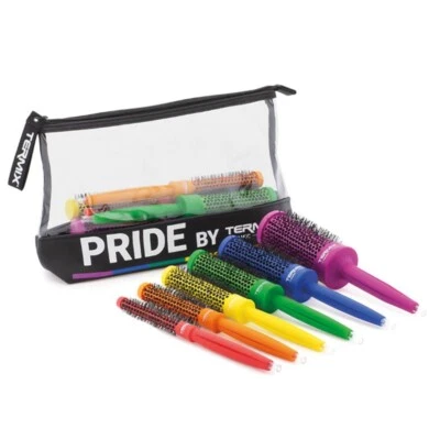 kit spazzole termix pride termica in ceramica colorate rotonde - Immagine 1 di 4