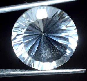 Crystal Laser Cut Stone Round Shape Making For Jewelry Crystal Concave Cut - Picture 1 of 5